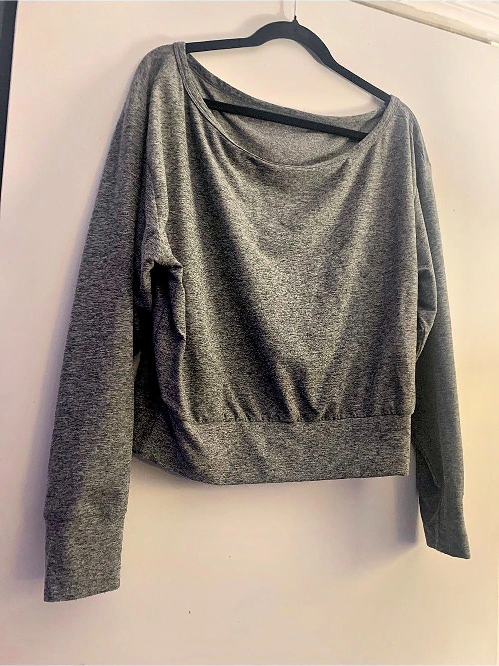 Fabletics Long Sleeve Gray Top Size Large